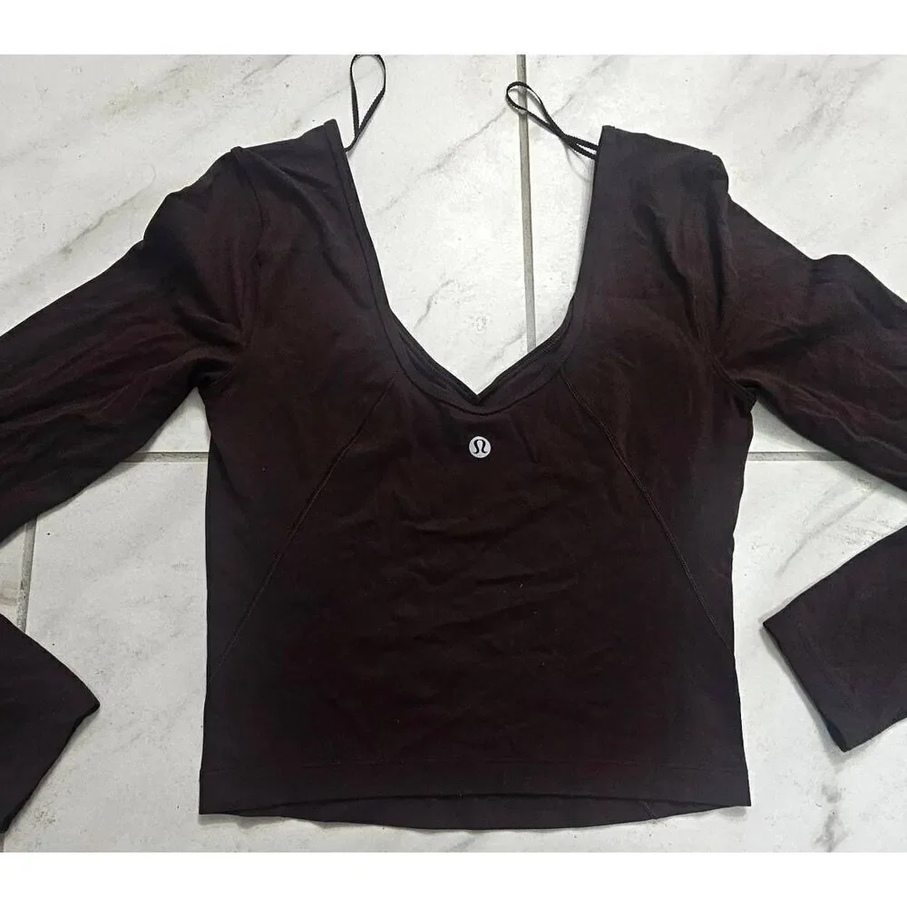 Lululemon Size 12 Brown Align Long Sleeve Top